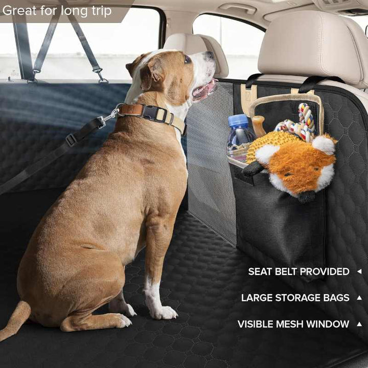 Dog Car Seat Cover Malta with Hard Bottom
