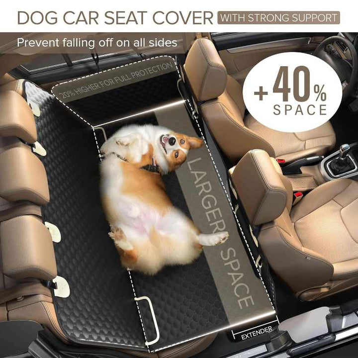 Dog Car Seat Cover Malta with Hard Bottom